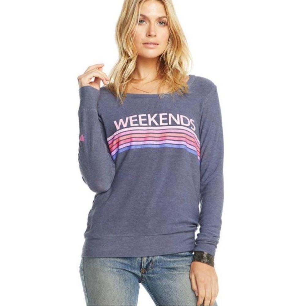 Chaser Weekends Sweatshirt Sz Small NWOT